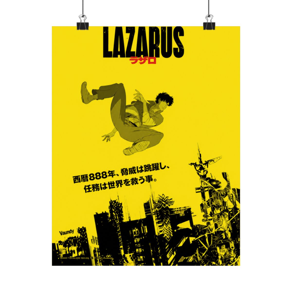 2025Lazarus Anime Poster Prints Voor Slaapkamer Woonkamer Home Decor Japanse Anime Manga TV Serie Posters Schilderij Wall Art Gift - alternate angle 4, merchandise